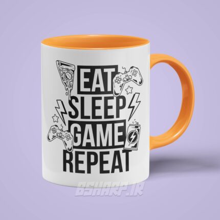 ماگ Gamer طرح Eat Sleep Game Repeat - Image 7