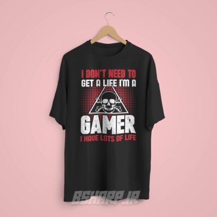 تیشرت Gamer طرح I Have Lots Of Life - تصویر 8