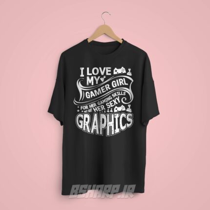 تیشرت Gamer طرح عاشق دختر گیمرم هستم - Image 8