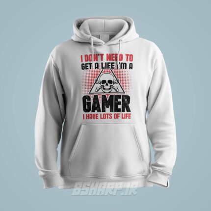 هودی Gamer طرح I Have Lots Of Life - Image 2