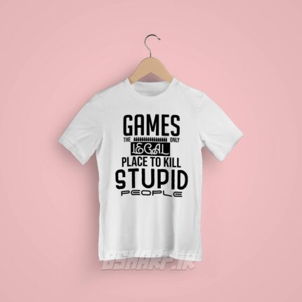 تیشرت Gamer طرح Stupid People - Image 7