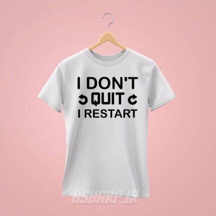 تیشرت Gamer طرح I Restart - Image 2