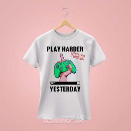 تیشرت Gamer طرح Play Harder - Image 2