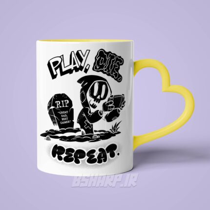 ماگ Gamer طرح Play Die Repeat - Image 19