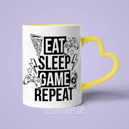 ماگ Gamer طرح Eat Sleep Game Repeat - Image 19