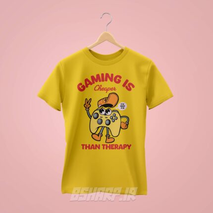 تیشرت Gamer طرح Cheaper Than Therapy - Image 4